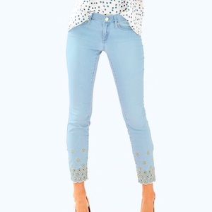 NWT Lilly Pulitzer South Ocean Skinny Crop Jeans